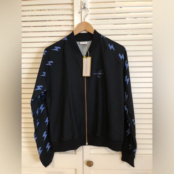 NWT Goldsheep Lightning Fit Bolt Blue Windbreaker Jacket and Legging Set Medium - Picture 2 of 12